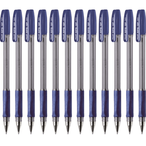 Pilot BPS-GP Box 12 SuperGrip Ballpoint Pen Medium 1.0mm (Blue)