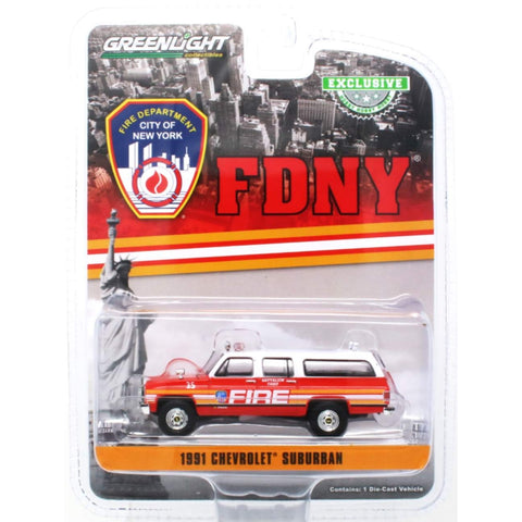 Greenlight 1/64 1991 Chevrolet Suburban - FDNY Battalion Chief
