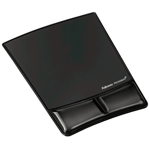 Fellowes Gel Mouse Pad And Wrist Rest Microban (Black)