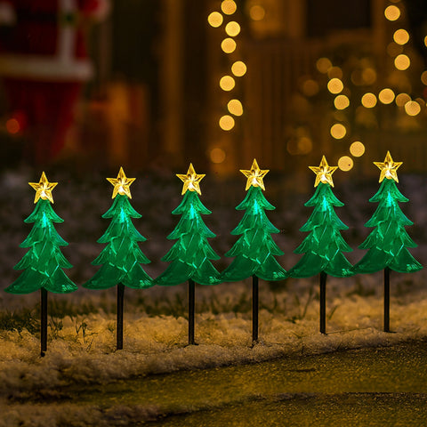 Lexi Lighting Dual Power Set of 6 LED Tree Stakes Path Light
