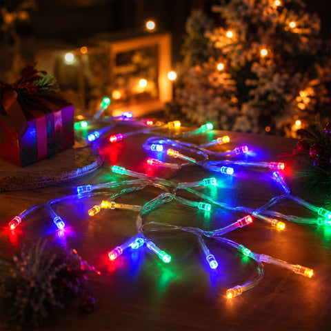 Lexi Lighting Battery Operated 30 LED String Light Clear Cable -  Multicolour