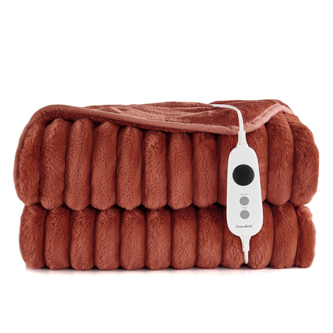 Dreamaker Heated Throw 180×200 (Rust)