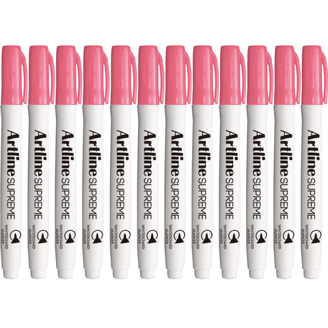 Artline Supreme Whiteboard Marker Pen (Pink) [Box 12]