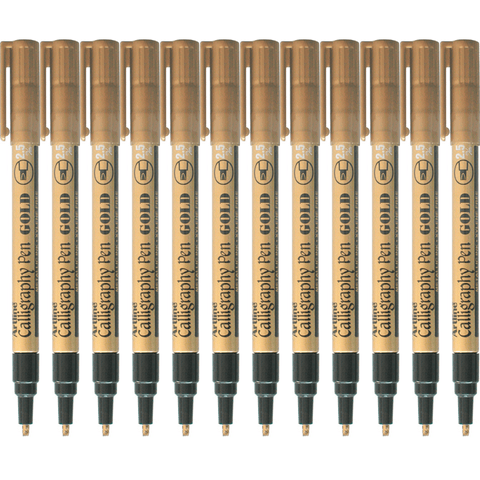 Artline 993 Calligraphy Pen 2.5 Gold Box 12