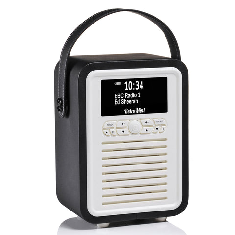 VQ Retro Mini DAB+ Portable Radio with Bluetooth Speaker (Black)