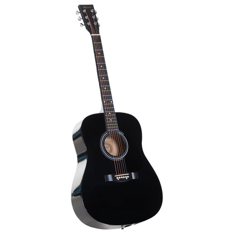 Karrera 41in Acoustic Wooden Guitar with Bag (Black)