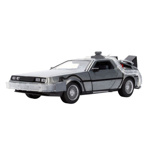 Jada 1:24 Scale Back To The Future Delorean With Truck Box Diecast Model