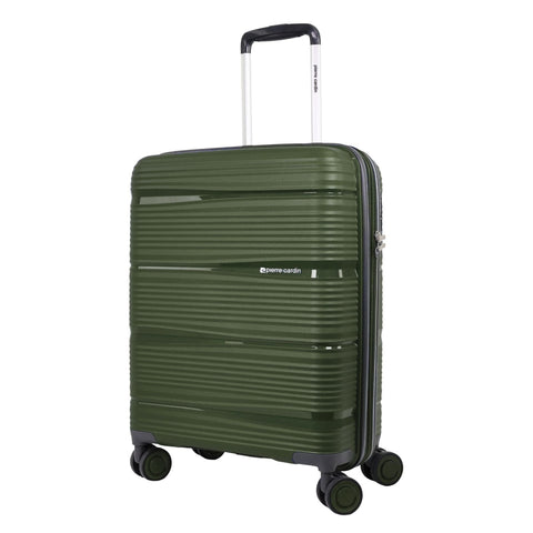 Pierre Cardin Normandy Cabin 55L Hard Shell Case Suitcase Travel Luggage (Green)