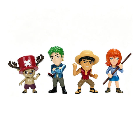 Jada One Piece Luffy Zoro Nami & Chopper Metalfigs 2.5" Diecast Figure 4-Pack