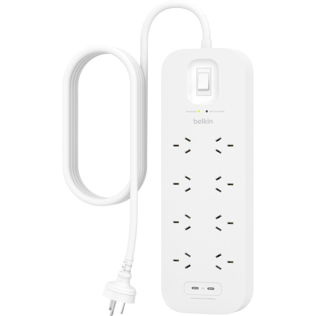Belkin Connect 8Outlet Surge Protector with Dual USBC 30W JB HiFi