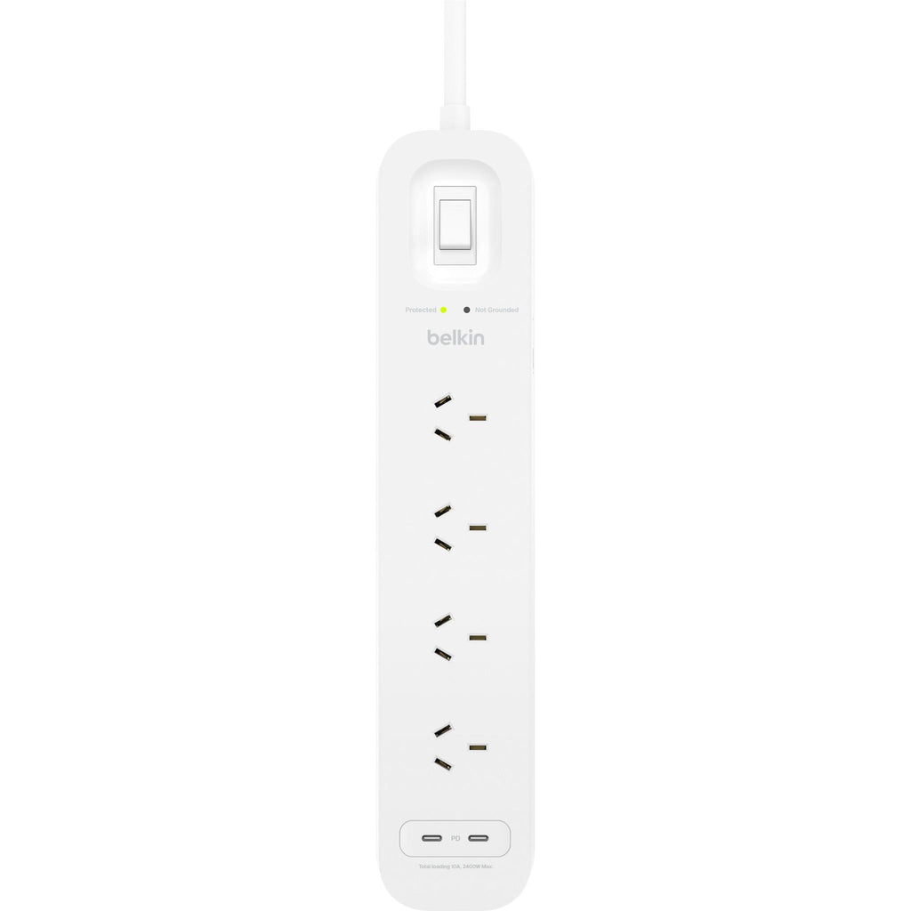 Belkin Connect 4Outlet Surge Protector with Dual USBC 30W JB HiFi