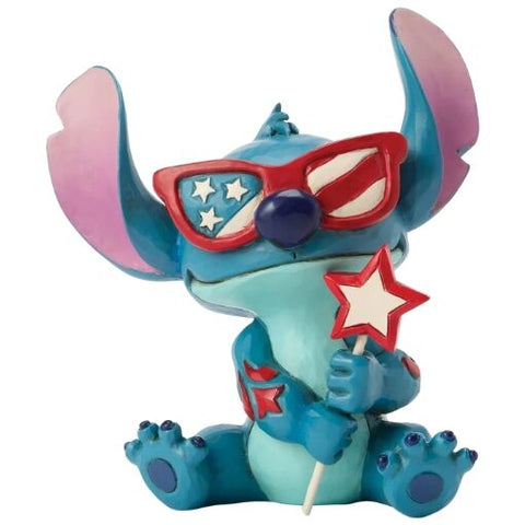 Jim Shore Disney Traditions - Lilo and Stitch - Stitch Patriotic Mini Figurine