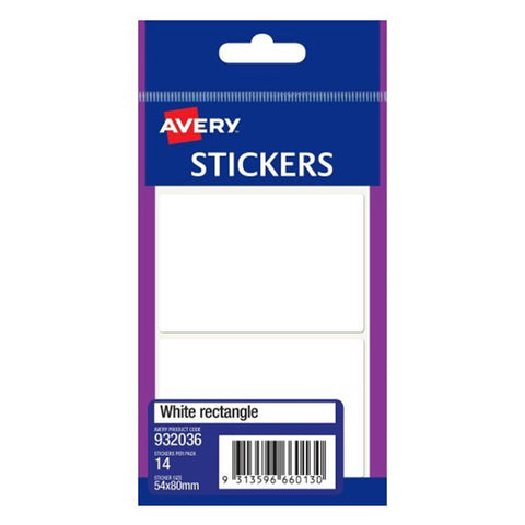 Avery Multi-purpose Rectangle Stickers (Pack of 10) - 54x80