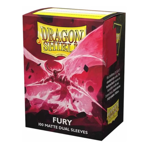Arcane Tinmen Dragon Shield Standard 100ct Dual Matte Fury Hot Pink Sleeves 63x88mm