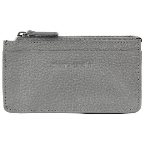 Pierre Cardin Women's Leather Coin Purse with Keyring Wallet 12.5cm Steel