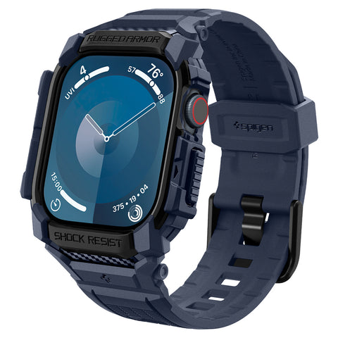 Spigen Apple Watch 10/11 42mm Rugged Armor Pro Band Case (Navy Blue)