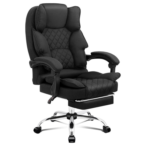ALFORDSON Office Chair Executive Seat Computer Fabric Recliner (Black)