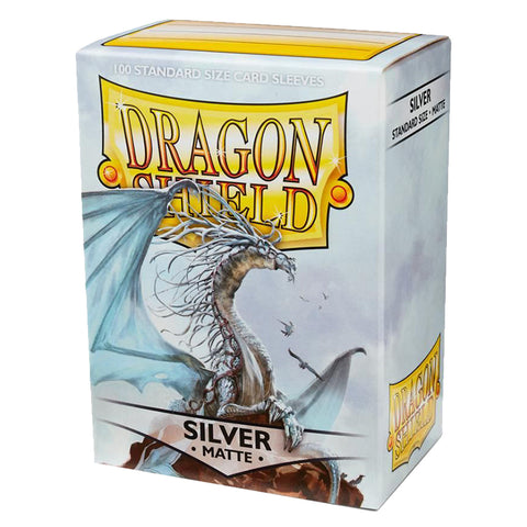 Arcane Tinmen Dragon Shield Standard 100ct Matte Silver Sleeves 63x88mm
