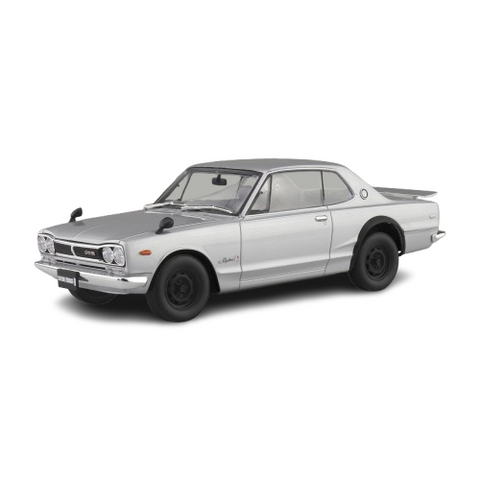 Aoshima 1/24 Snap KPGC10 Skyline HT 2000 GT-R 1970 Silver