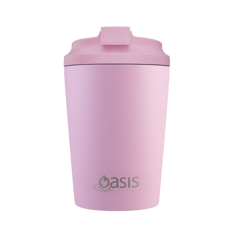 Oasis Ceramic Lined Stainless Steel Double Wall Coffee Cup 360ml - Blush