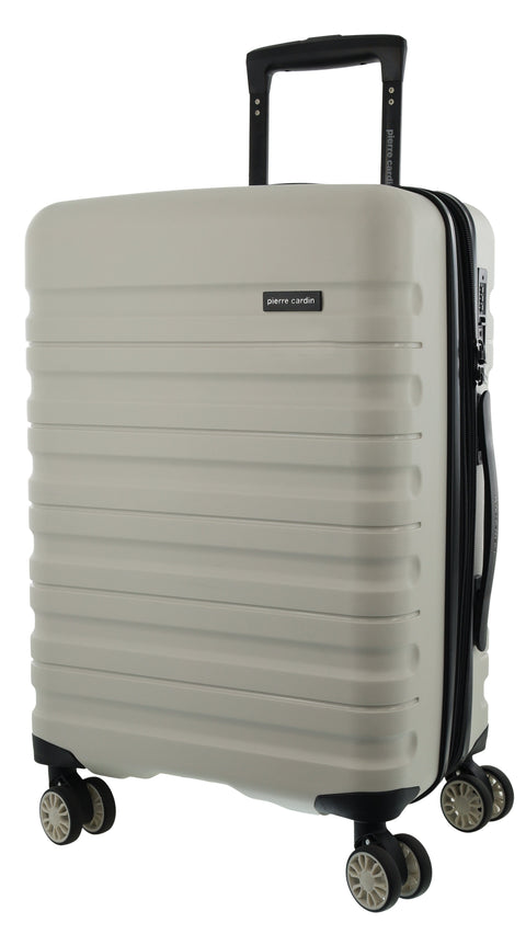 Pierre Cardin 4 Wheel Cabin Hard-Shell Suitcase Travel Luggage 54cm Snow
