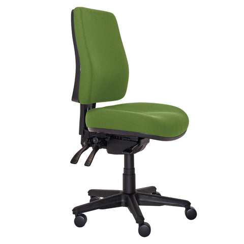 Buro Roma 3 Lever High Back With Seat Slide Without Arms Green
