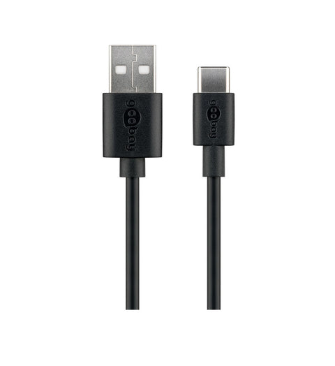 Goobay USB-A to USB-C 2.0 cable 0.1M (Black)