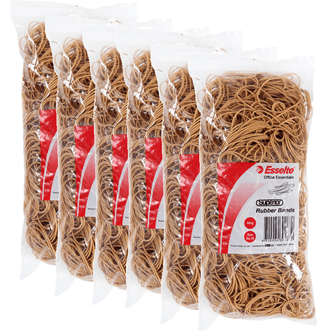 Esselte Superior Rubber Bands Size No.18 500G Bag 6 Pack