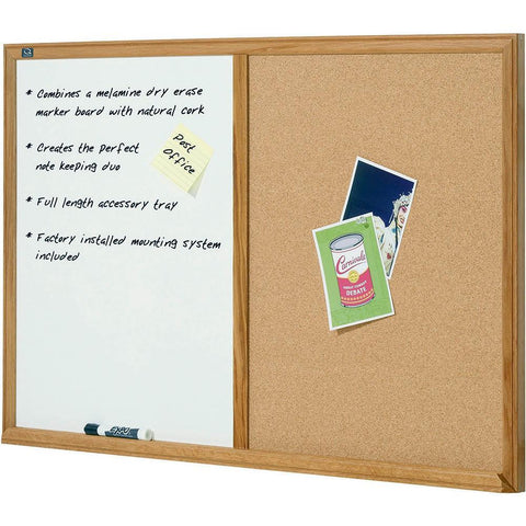 Quartet Combination Board Cork/Melamine 900x1200mm