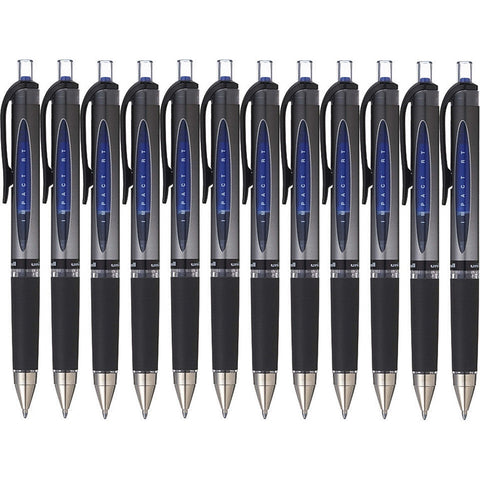 Uni-Ball UMN152 Signo Impact Retractable Gel Ink Rollerball Pen 1.0mm Blue Box 12