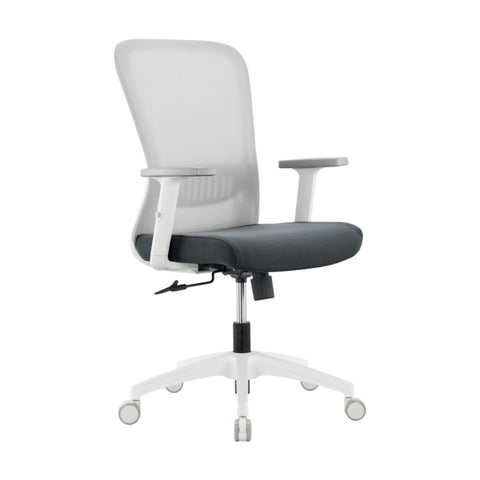 Sabia Aston Pre-Assembled Chair Ergonomic Office Seating Mesh (Grey/White)