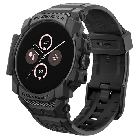Spigen Google Pixel Watch 3 45mm Rugged Armor Pro Band Case (Black)