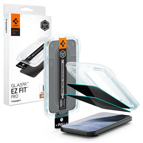Spigen Google Pixel 11 Pro XL / 10 Pro XL / 9 Pro XL GLAS.tR EZ Fit Pro Privacy 2PCS Glass Screen Protector (Black)