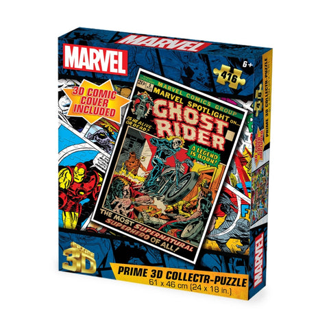 Prime3D 416pc Lenticular Marvel Ghost Rider Comic Book Jigsaw Puzzle