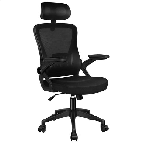 ALFORDSON Mesh Office Chair Executive Fabric Seat Tilt Computer (Black)