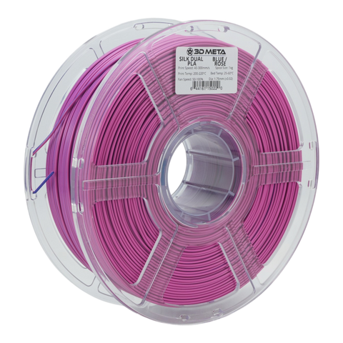 3D META Dual Silk PLA 3D Printing Filament - Blue / Rose