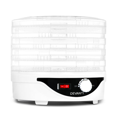 Devanti 5 Trays Food Dehydrator (White)
