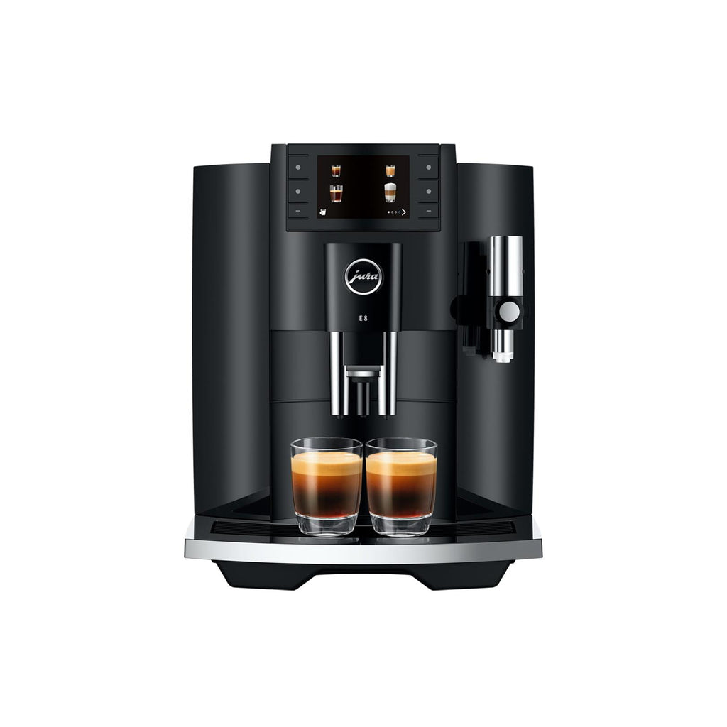 Jura E8 Fully Automatic Coffee Machine (Piano Black) JB HiFi