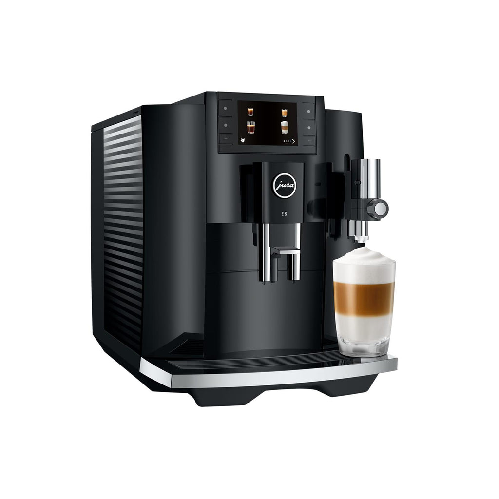 Jura E8 Fully Automatic Coffee Machine (Piano Black) JB HiFi