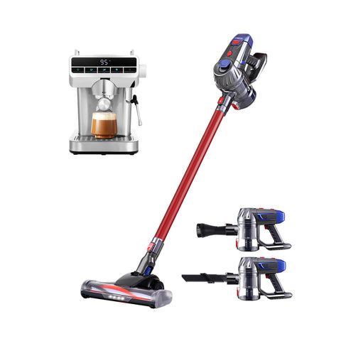 Devanti K7 Cordless Stick Vacuum Cleaner plus Coffee Maker Machine Espresso