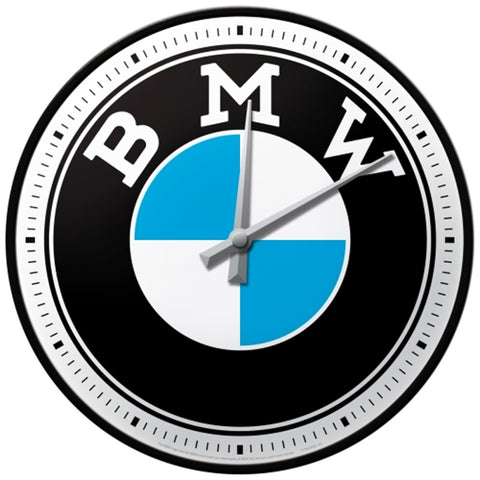 Nostalgic-Art Retro Wall Mounted Clock BMW Logo Design 30x30x5.5cm