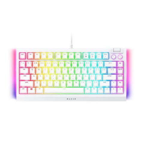 Razer BlackWidow V4 75% Hot-swappable Mechanical Gaming Keyboard (White Edition)