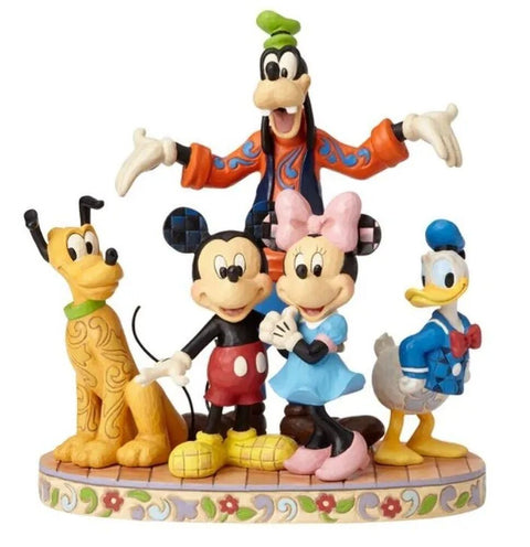 Jim Shore Disney Traditions - Mickey Mouse and The Fab Five - The Gang s All Here