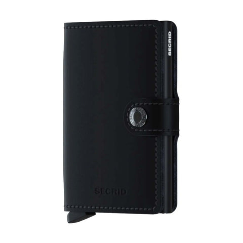 Secrid Miniwallet Compact RFID Aluminium Leather Card Wallet Black