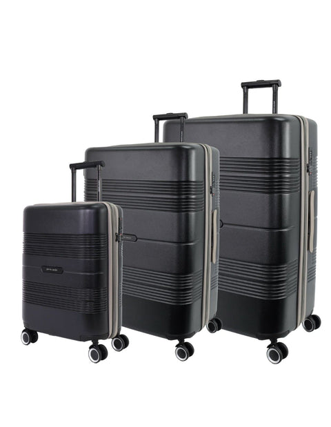 Pierre Cardin 3-Piece Hardshell Luggage Set - Black