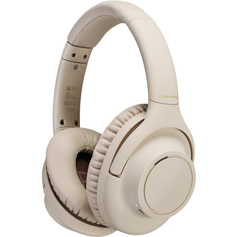 Audio-Technica ATH-S300BT Wireless Noise-Cancelling Over-Ear Headphones (Beige)