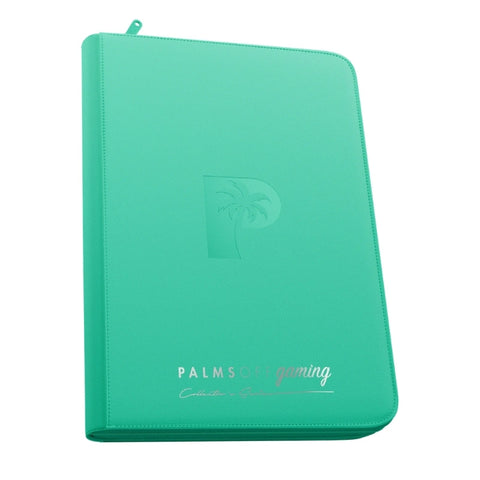 Palms Off Gaming Collector's Series Card Loader TOP LOADER Clear Zip Binder - Turquoise