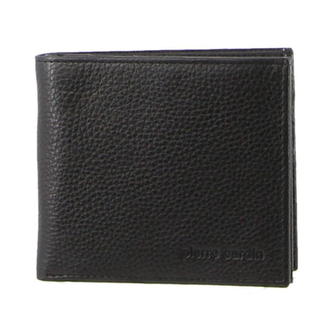 Pierre Cardin Men's Italian Leather Tri-Fold Protected RFID Wallet 11cm Black