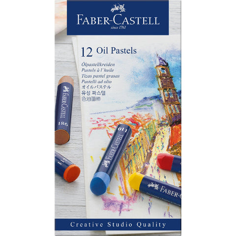 Faber-Castell Oil Pastels, Assorted Colours, 12Pk