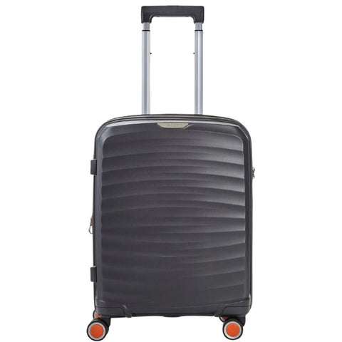 Rock Sunwave 54cm Carry On Hardsided Luggage - Charcoal
